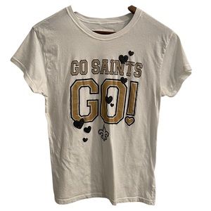 NFL Team Apparel Women’s Top Short Sleeve White T-shirt XL